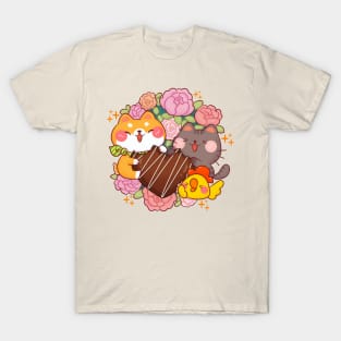 Sweet chocolate and roses. T-Shirt